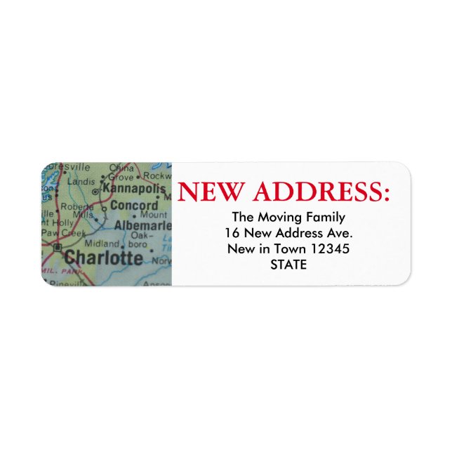 Charlotte New Address Label (Vorne)