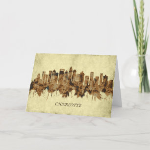 Charlotte North Carolina City Feiertagskarte