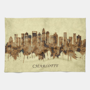 Charlotte North Carolina City Geschirrtuch
