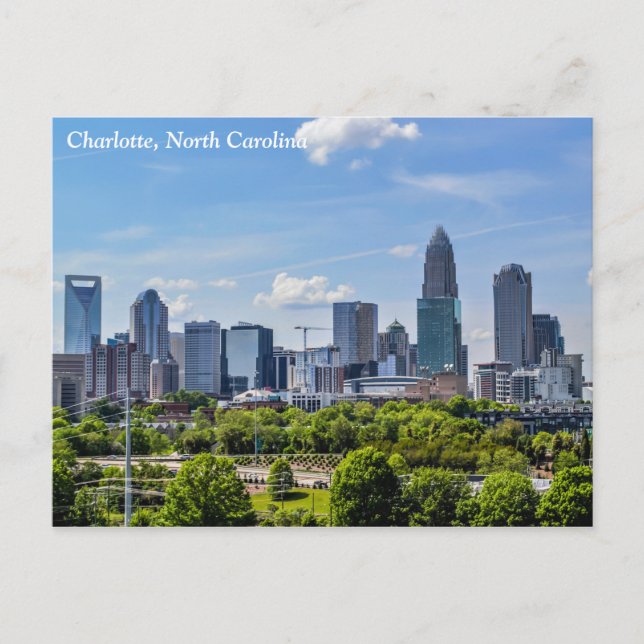 Charlotte, North Carolina City Postkarte (Vorderseite)