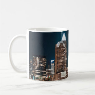 Charlotte North Carolina City Skyline Night Kaffeetasse
