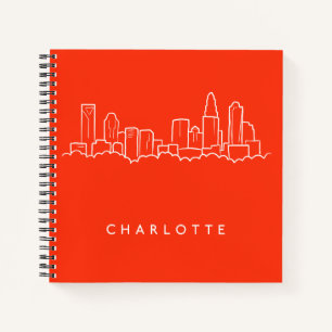 Charlotte, North Carolina City Skyline Notizbuch