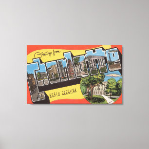 Charlotte, North Carolina - Große Briefszenen Leinwanddruck