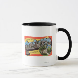 Charlotte, North Carolina - große Buchstabe-Szenen Tasse