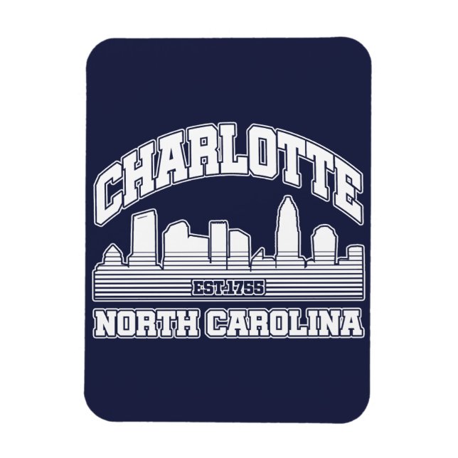 Charlotte, North Carolina Magnet (Vertikal)