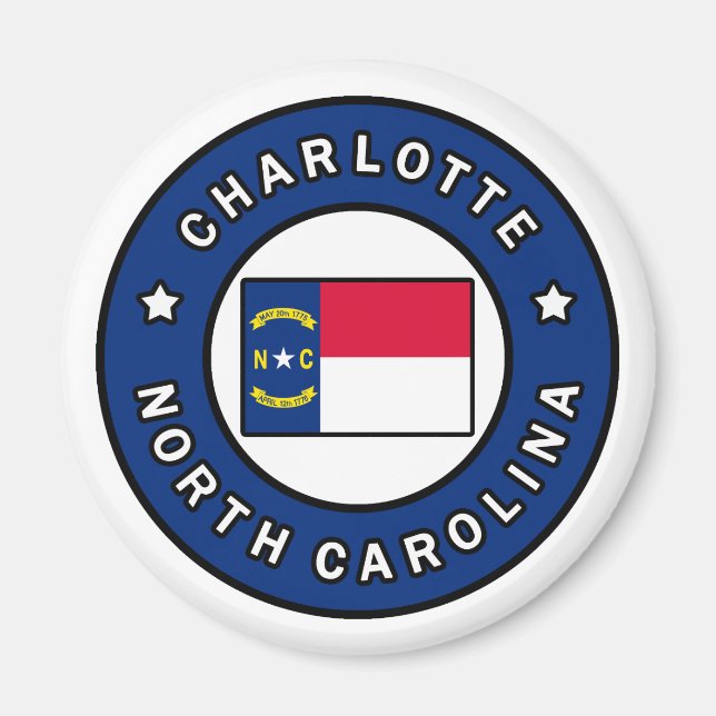 Charlotte North Carolina Magnet (Vorne)