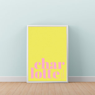 Charlotte North Carolina moderne Stadt Poster