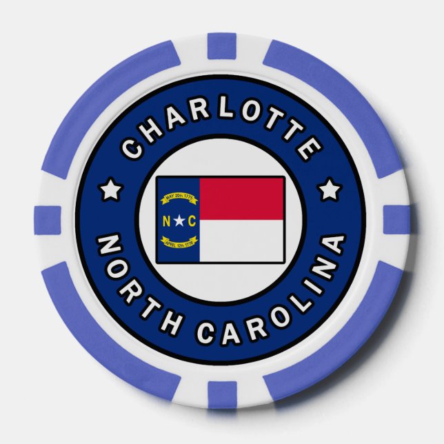 Charlotte North Carolina Pokerchips (Vorderseite)