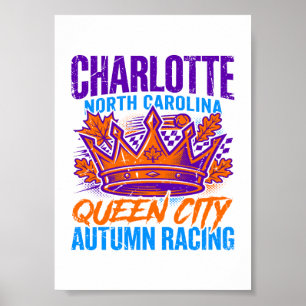 Charlotte North Carolina Queen City Herbst Poster