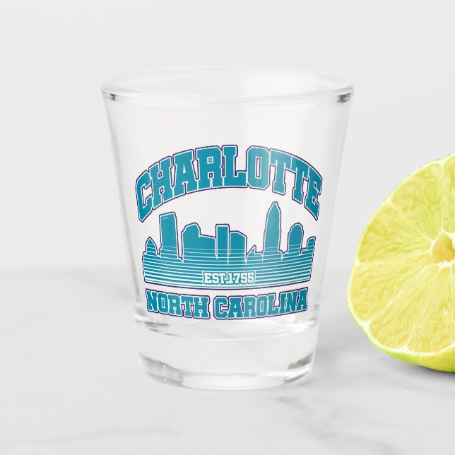 Charlotte, North Carolina Schnapsglas (Vorderseite)