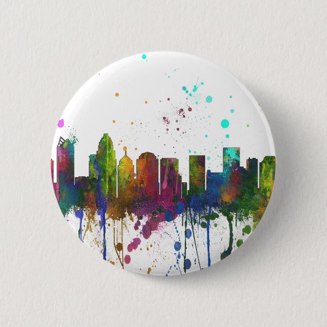 CHARLOTTE, NORTH CAROLINA-SKYLINE BUTTON (Vorderseite)