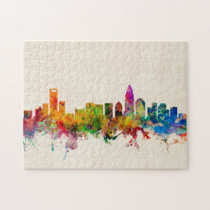 Charlotte-North Carolina-Skyline-Stadtbild Puzzle