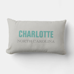 Charlotte North Carolina Staat Throw Kissen