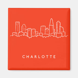 Charlotte, North Carolina-Stadt-Skyline Magnet