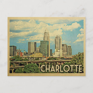 Charlotte North Carolina Vintage Travel Postkarte
