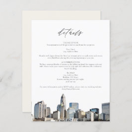 CHARLOTTE NORTH CAROLINA Wedding Details Card Einladung