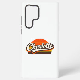 Charlotte Retro Sunset Personalized Name Design Samsung Galaxy Hülle