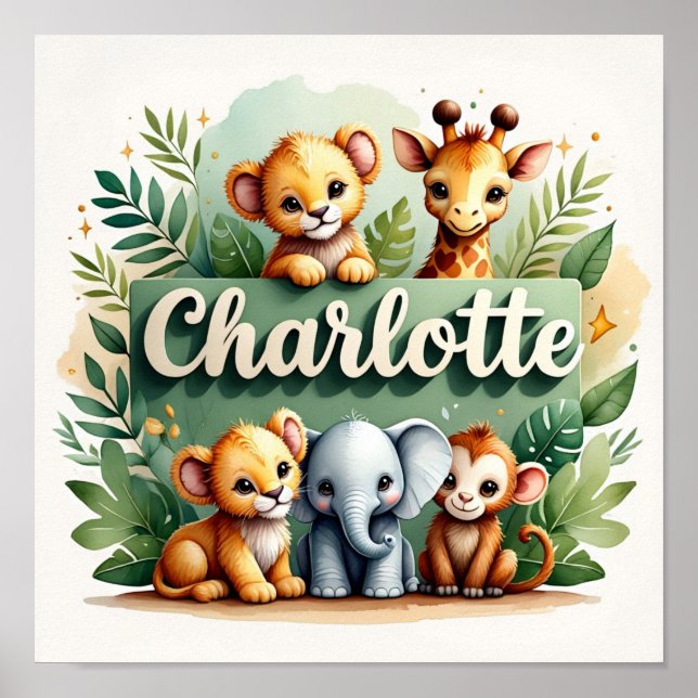Charlotte Safari Kinderzimmer Wallfahrtskirche Mad Poster (Vorne)
