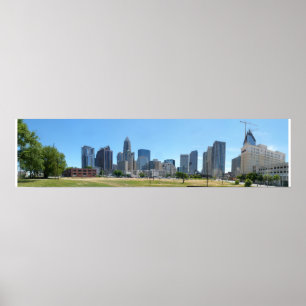 Charlotte Skyline Day - voll @ 30.12x18.5 Poster