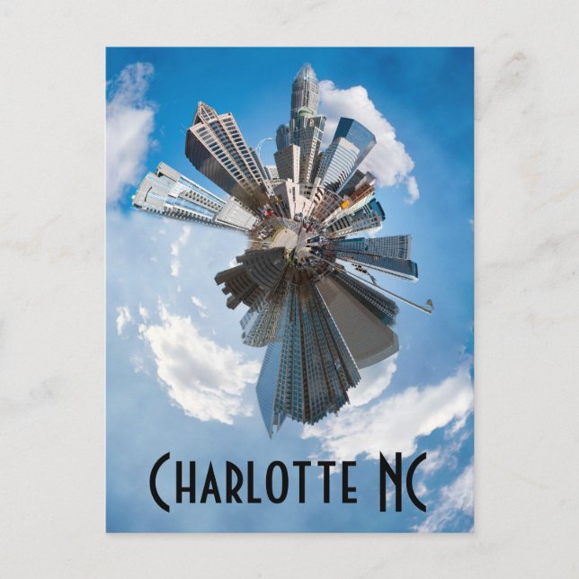 Charlotte Skyline Postkarte (Vorderseite)