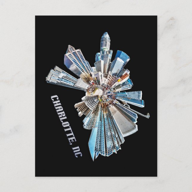 Charlotte Skyline Postkarte (Vorderseite)