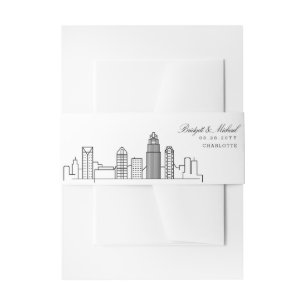 Charlotte Skyline Wedding   Einladungsbanderole