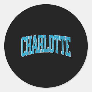Charlotte Soccer Vintage City  Runder Aufkleber