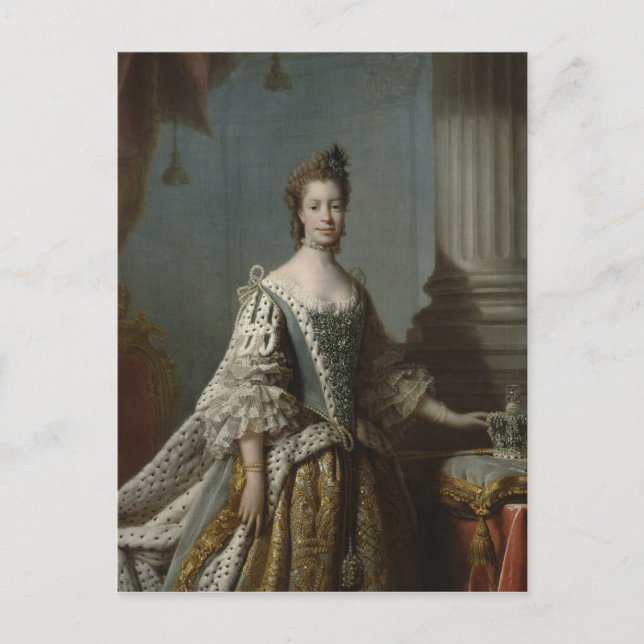 Charlotte Sophia von Mecklenburg-Strelitz, 1762 Postkarte (Vorderseite)