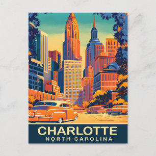 Charlotte, Stadtzentrum, North Carolina, Reisen Postkarte