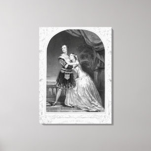 Charlotte und Susan Cushman als Romeo und Julia, A Leinwanddruck