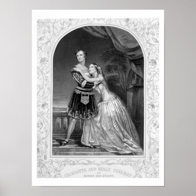 Charlotte und Susan Cushman als Romeo und Julia, A Poster (Vorne)
