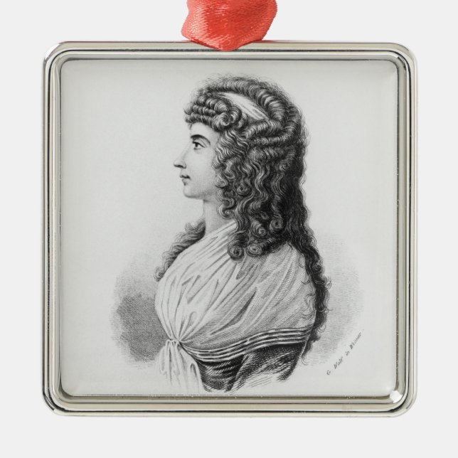 Charlotte von Stein, geborenes von Schardt, spät Silbernes Ornament (Vorne)