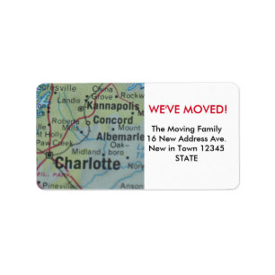 Charlotte We ve Moved label Adressaufkleber
