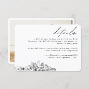 Charlotte Wedding Hotel Zimmerblock Details Begleitkarte