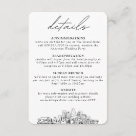 Charlotte Wedding Kleine vertikale Details Begleitkarte