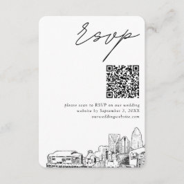 Charlotte Wedding RSVP QR Code Small Begleitkarte