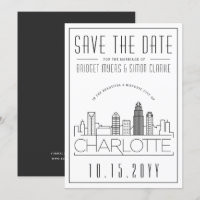 Charlotte Wedding | Stilisierte Skyline Save the D