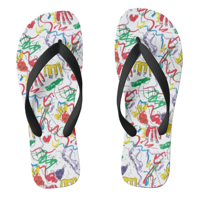 Charlottes Basquiat inspiriert Socken Flip Flops (Fußbett)