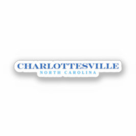 Charlottesville North Carolina Aufkleber