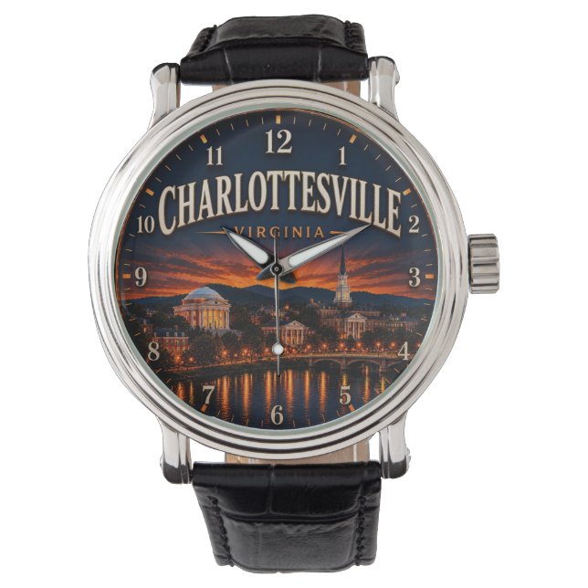 Charlottesville Virginia Armbanduhr (Vorderseite)