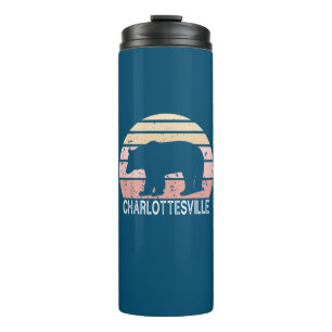 Charlottesville Virginia Retro Bear Thermosbecher