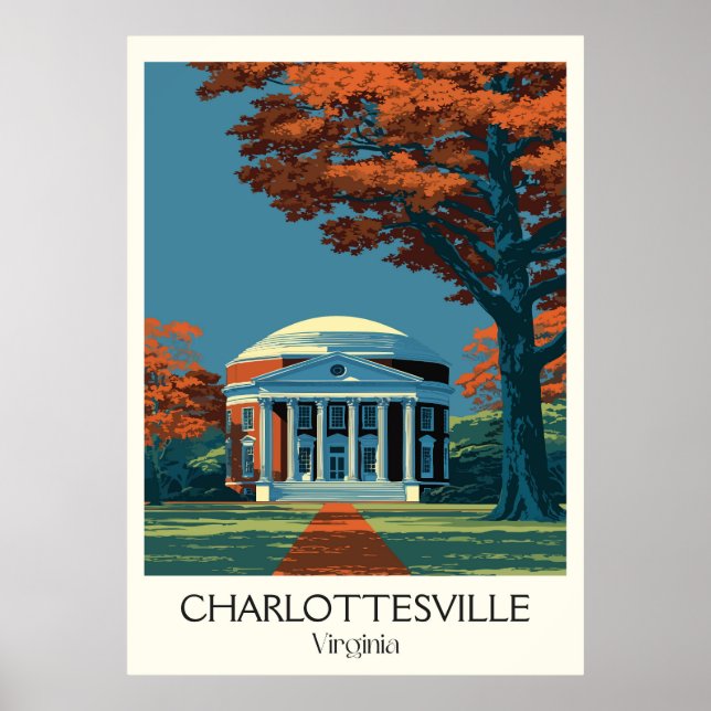 Charlottesville Virginia Rotunde Poster (Vorne)