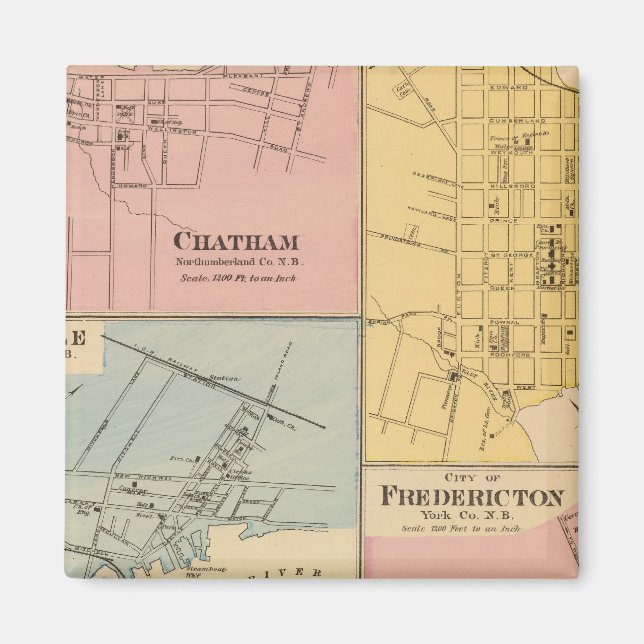 Charlottetown, Fredericton, Moncton Magnet (Vorne)