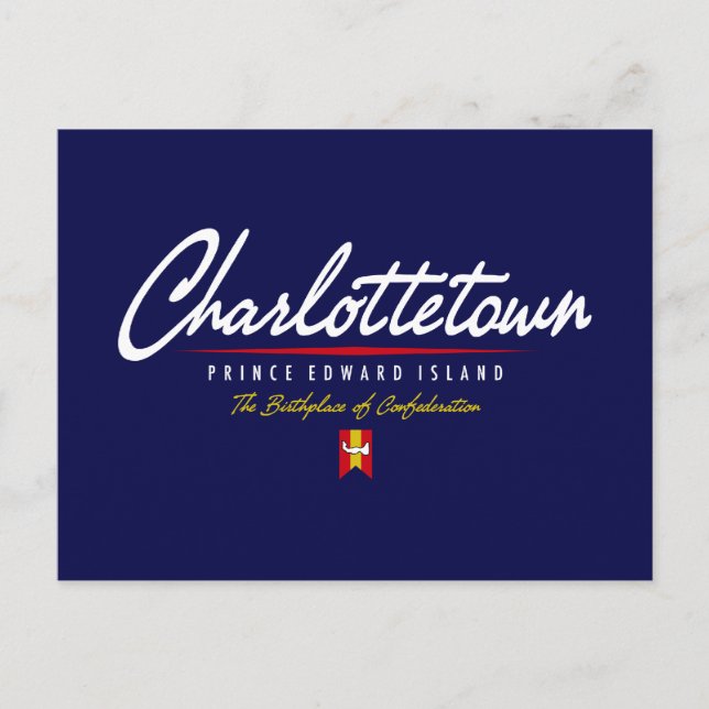 Charlottetown-Skript Postkarte (Vorderseite)