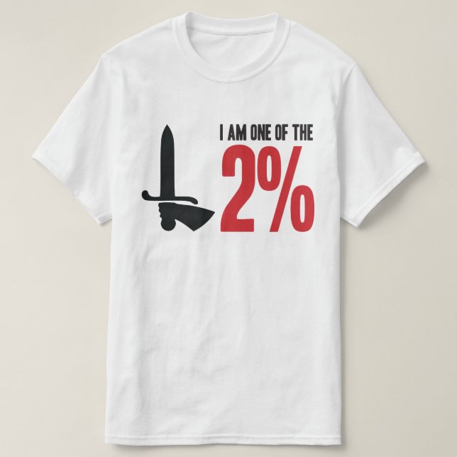 Charlton Athletic 2% rot und schwarz T-Shirt (Design vorne)