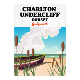Charlton Undercliff Beach, Dorset Reiseplakat Fotodruck