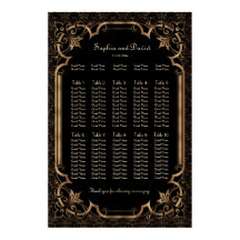 Charm Black Great Gatsby Art Deco Seekarte