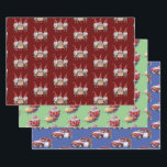 Charm Christmas Truck Elf Caroling Santa Sleigh Geschenkpapier Set<br><div class="desc">Charm Weihnachtswagen Elf Caroling Santa Sleigh Design. Alle Designs sind Aquarellfarben,  die auf unterschiedlichen Hintergrund gemalt werden.</div>