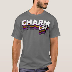 Charm City Baltimore City Prix Retro Schriftart T-Shirt