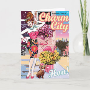 Charm City Hon Grußkarten Karte